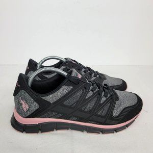 U.S. Polo Association Women's Running Shoes Black Pink US Size 8.5
